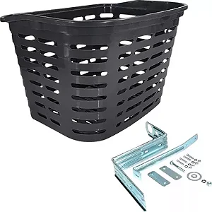 CESTA 26 URBANA, GIGA PLAST, PRETO, C/SUPORTE ACO JKS