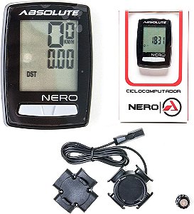CICLOCOMPUTADOR ABSOLUTE NERO PRETO COM FIO 10 FUNÇÕES