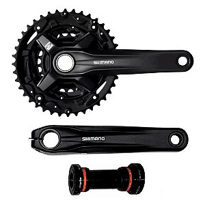 PEDIVELA ALTUS SHIMANO FC-MT210 40/30/22D 175MM INTEGRADO 9V COM MOVIMENTO