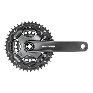 PEDIVELA SHIMANO TOURNEY FC-TY301 48/38/28D 175MM QUADRADA 6/7/8V SEM MOVIMENTO