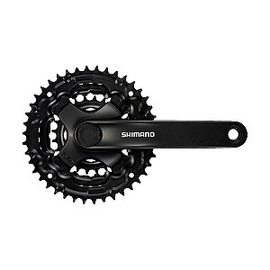 PEDIVELA SHIMANO TRIPLO 28-38-48 DENTES 170MM FC-TY301 SEM PROTETOR PRETO (12116)
