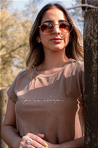 Cropped Estonada Marrom