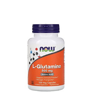 L-Glutamina, 500 mg, 120 Caps NOW FOODS