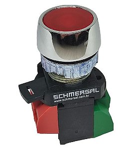 BZ2/03+E111 Botao 022 Faceado Zamak Vermelho 1na+1nf