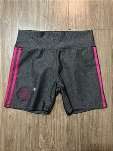 SHORTS MESCLA BORDADO BOLA VOLEIBOL ROSA