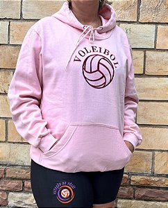 BLUSA MOLETOM CANGURU ROSA XG