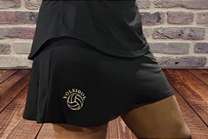 SHORTS SAIA SUPLEX PRETO BOLA DOURADA