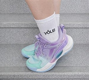 MEIA BRANCA CANO MEDIO VÔLEI