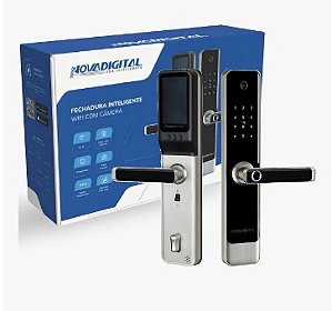 Fechadura Eletrônica Inteligente Wifi Novadigital Biometria Digital Câmera