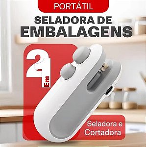 Mini Seladora Portátil 2 em 1 com Carga USB
