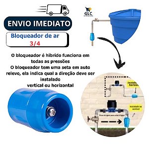 Bloqueador de Ar 3/4 Azul para Encanamento