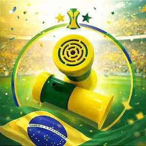 Kit 2 Cornetas Torcida Brasil Vuvuzela Pequena
