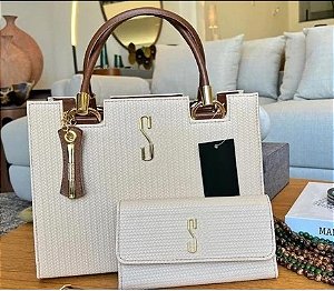 Kit Bolsas Femininas com Carteira e Alça Transversal