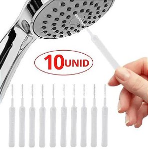 Kit 10 Mini Escovas para Limpeza de Chuveiro