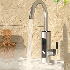 Torneira Elétrica Cozinha Banheiro 360° com Visor