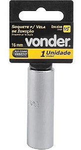 SOQUETE PARA VELA DE IGNIÇÃO ECAIXE 1/2 16MM VONDER