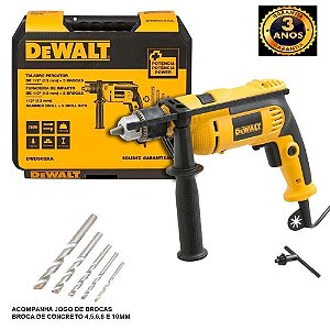 COMBO FURADEIRA 1/2POL. COM IMPACTO DEWALT 710W 5BROCAS