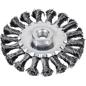 ESCOVA CIRCULAR TRANÇADA 4" M14 WORKER