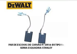 PAR ESCOVA DE CARVÃO SERRA DE ESQUADRIA STANLEY SM18-BR_TIPO1