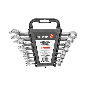 JOGO CHAVE COMBINADA 08A19MM COM 8PEÇAS ROBUST