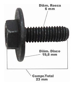 PARAFUSO DO DISCO SEXTAVADO M6X18MM SERRA MARMORE MAKITA