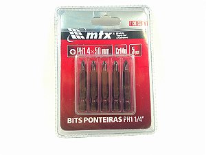 BITS/PONTEIRAS PH14 X 50MM 5 PEÇAS MTX