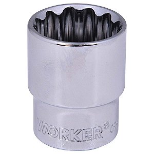 SOQUETE ESTRIADO ENCAIXE 1/2" 23MM WORKER