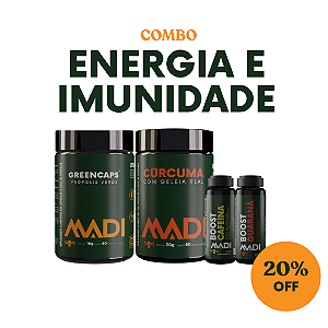 Combo Energia e Imunidade - Greencaps + Cúrcuma + Boosts Naturais