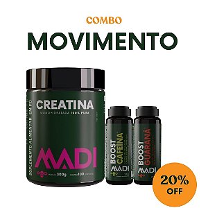 Combo Movimento - Creatina MONOHIDRATADA + Boosts Naturais 12u