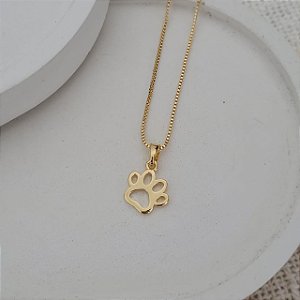Colar Patinha Vazada Banhado a Ouro 18K