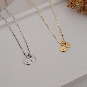 Colar Coração e Cachorrinho