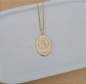 Colar Zodiakós Banhado a Ouro 18K