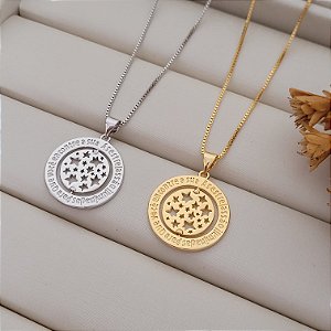 Colar Estrela Iluminada Banhado