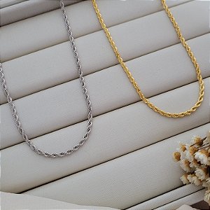 Colar Corrente Cordão Baiano Banhado