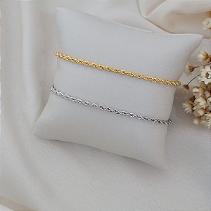 Pulseira Cordão Baiano Banhado