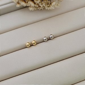 Brinco Bolinha 5mm Banhado