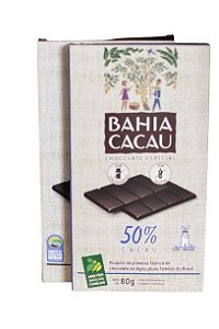 Barra de Chocolate 50%  80g - BAHIA CACAU
