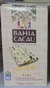 CHOCOLATE BRANCO ESPECIAL  COM NIBS - 80G - BAHIA CACAU