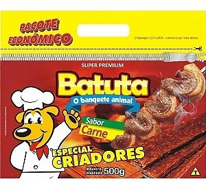 Bifinhos Superpremium Para Cães Batuta - Sabor Carne 500g - Kit com 05 Unidades