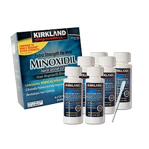KIRKLAND MINOXIDIL LÍQUIDO 5% para 06 Meses de Tratamento