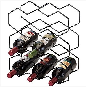 Adega para Vinhos Aramada Rack com Suporte para 9 Garrafas