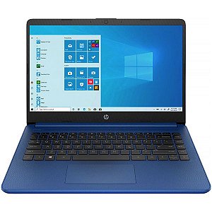Notebook HP 14-dq0005dx de 14" com Intel Celeron N4020 de 1.10GHz / 4GB RAM / 64GB eMMC - Cor Azul