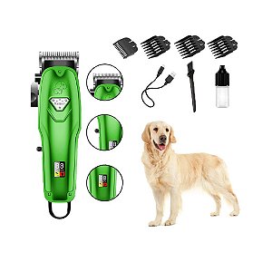 Máquina de Tosa PET Pelos Animais Cachorro Kemei A99 - Cor Verde