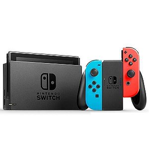 Console Portátil Nintendo Switch 2019 Wi-Fi / Bluetooth Bivolt - Cor Vermelho com Azul