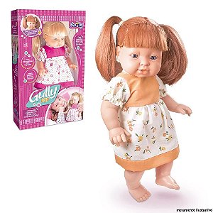 Boneca Infantil Bebezão Grande Gully Ruiva Nova Toys
