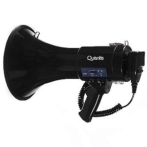Megafone Quanta QTMER250 250 watts com Gravador e Sirene - Cor Preto