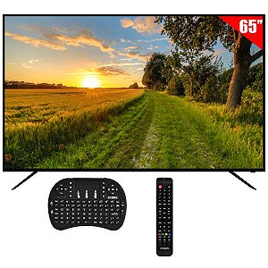 Smart TV LED 65" COBY CY3359-654KS 4K Ultra HD Wi-Fi/HDMI/USB com Conversor Digital + Mini Teclado