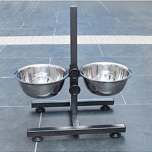 Pet Bowls com Tigelas de Stand Dog com Suprimentos de Alimentação de Aço Inoxidável Ajustável