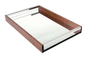 Bandeja de Madeira ROJEMAC Espelhada Naturals 45x30x05cm