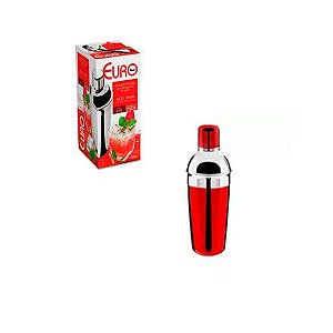 Coqueteleira de Inox Euro 500 ml - Cor Vermelho
